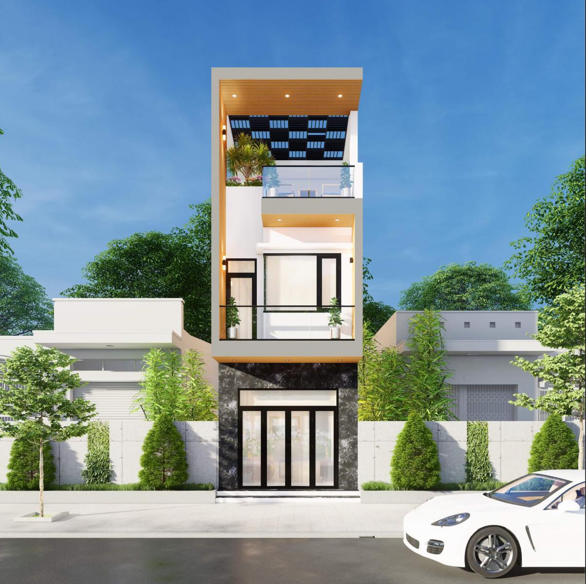 Mẫu thiết kế nhà phố hiện đại, sang trọng