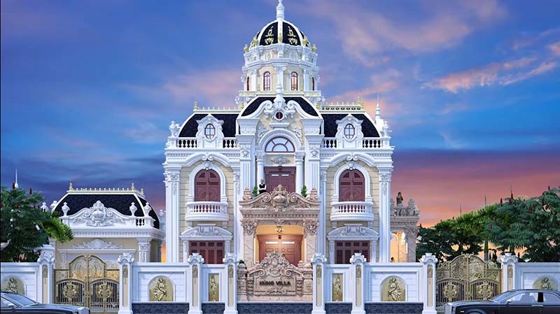 Ý tưởng thi công xây dựng biệt thự sang trọng TP.HCM - Biệt thự phong cách lâu đài cổ điển sang trọng