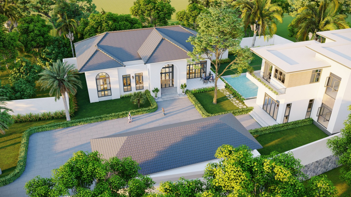 Ý tưởng thiết kế nhà vườn cho nhà biệt thự hiện đại